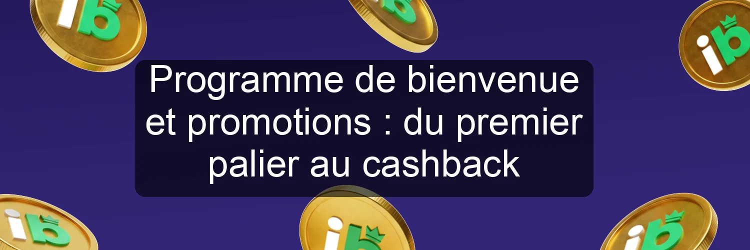 Programme de bienvenue et promotions : du premier palier au cashback